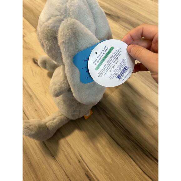 Giggle Scape Adorable Gray Bunny Rabbit Long Floppy Ears Stuffed Plush Lovey 18" - Picture 8 of 8